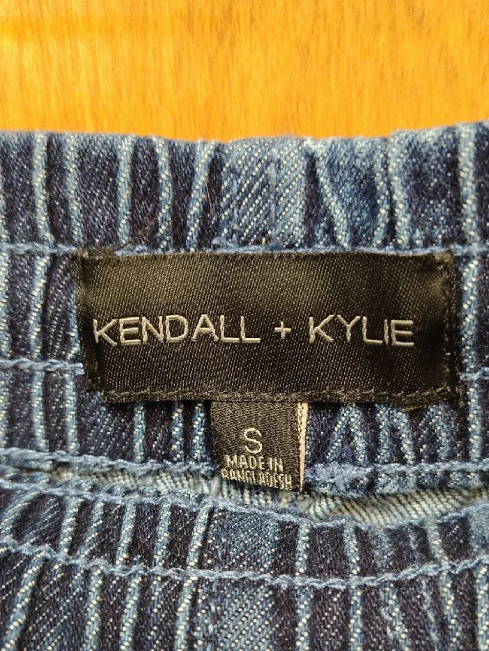 Kendall & Kylie The Jogger Short Denim Drawstring Frayed Shorts